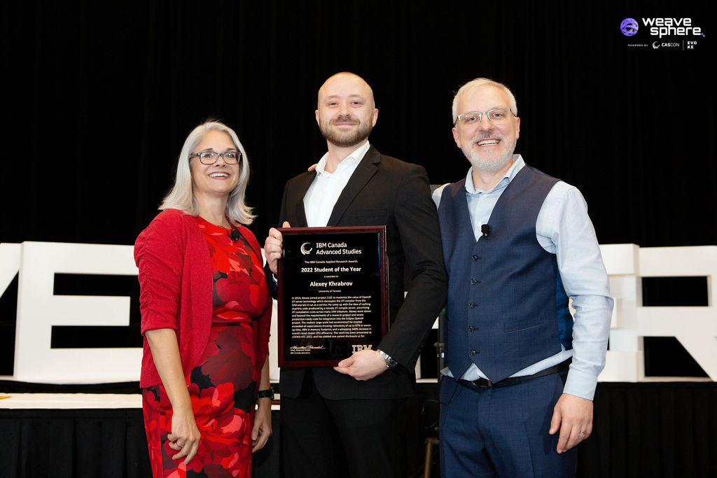 Alexey Khrabrov wins the 2022 Student of the Year award (IBM CAS)